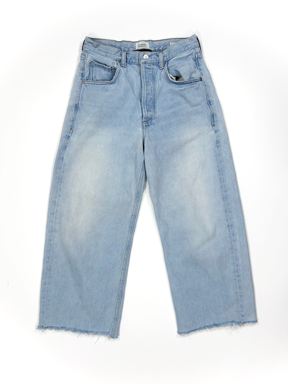 Citizens of Humanity Ayla Wide Leg Crop Jean Women’s 26 Light Blue Wash